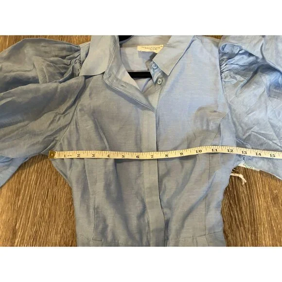 Tuckernuck NWT Hyacinth House Powder Blue Cindy Midi Dress Size XS - Picture 10 of 11